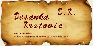 Desanka Krstović vizit kartica